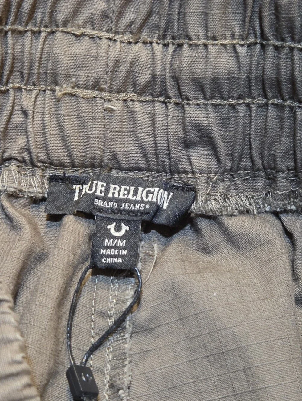 True Religion Cargo Pants Kalamata Green Joggers Mens Size M Streetwear Gropcore